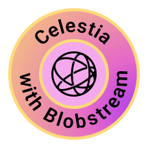 Celestia with Blobstream badge